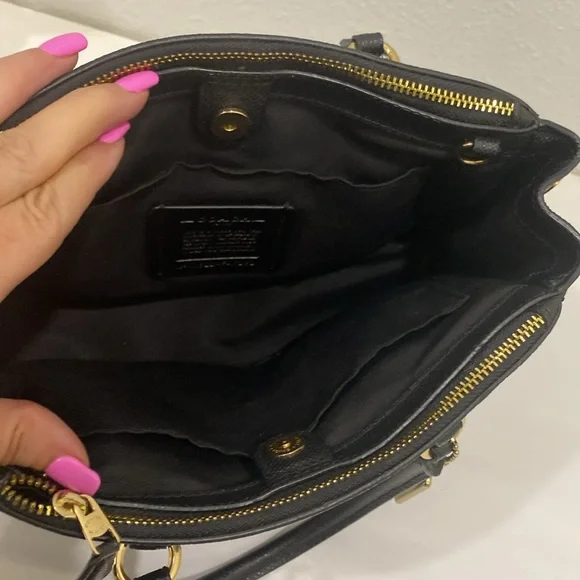 Coach Mini Surrey Carryall Black Heart  Limited Edition Leather Handbag - Picture 17 of 17